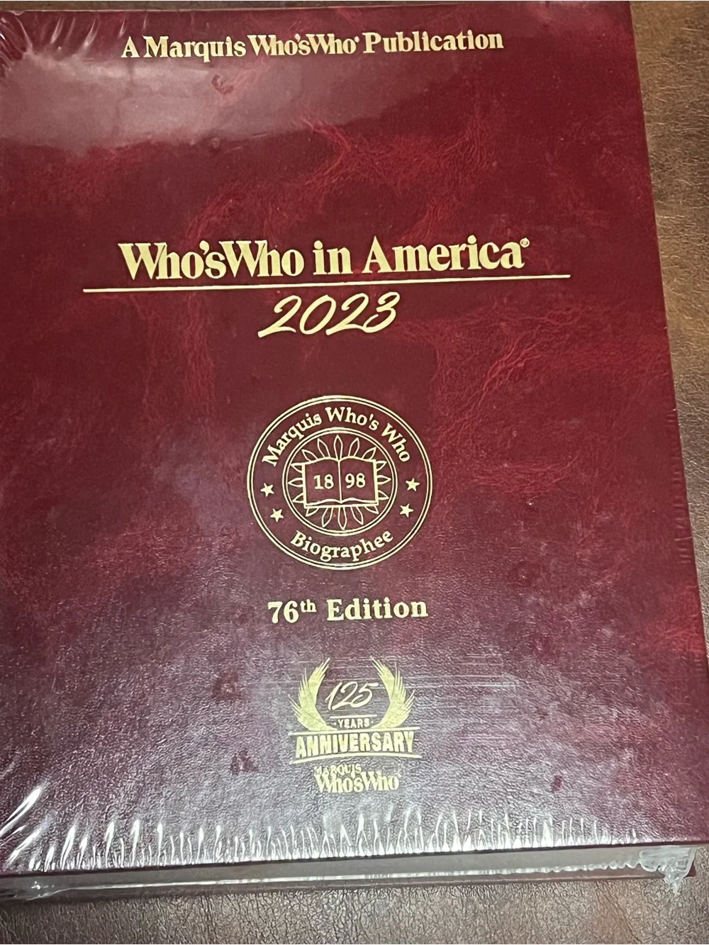 Who’s Who in America 2023 Hardcover - Burgundy with Gold Lettering